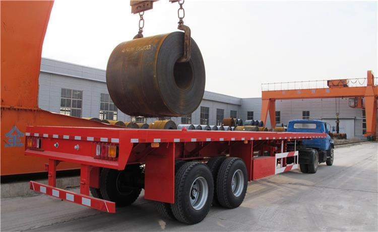2 Axle 40 Foot Flatbed Trailer with Bogie Suspension for Sale