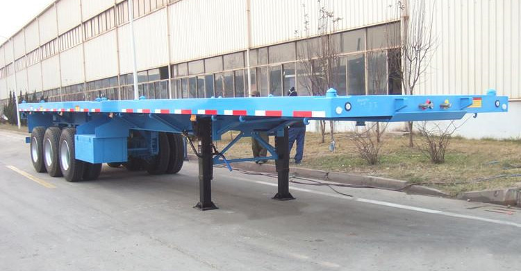 40 Foot Flatbed Container 12m Tri Axle Trailer for Sale