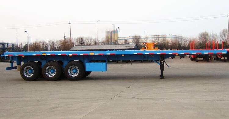40 Foot Flatbed Container 12m Tri Axle Trailer for Sale