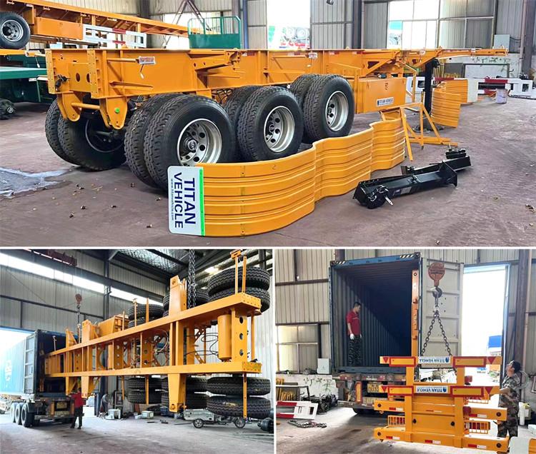 Tri Axle 40 FT Shipping Container Chassis Trailer for Sale