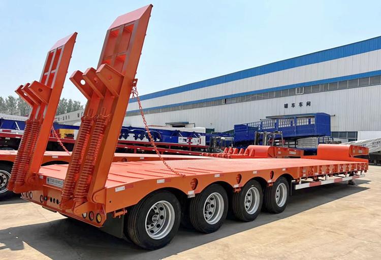 4 Axle 120 Ton Low Bed Trailer Truck Manufacturers