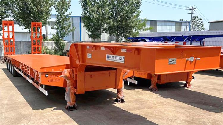 4 Axle 120 Ton Low Bed Trailer Truck Manufacturers
