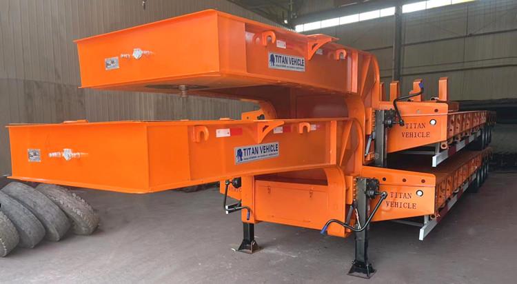 4 Axle 120 Ton Low Bed Trailer Truck Manufacturers