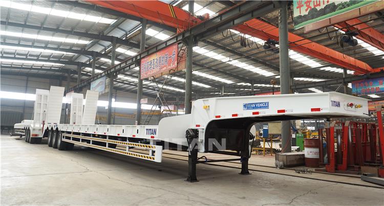 Tri Axle Semi Tractor Low Loader Truck Trailer for Sale