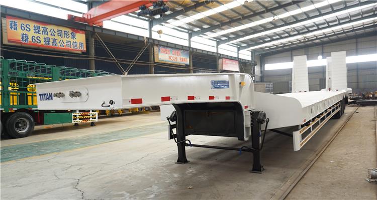 Tri Axle Semi Tractor Low Loader Truck Trailer for Sale