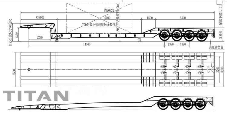 4 Axle 100 Ton Folding Gooseneck Trailer for Sale