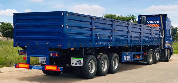 Tri Axle Grain Transport Cargo Semi Trailer for Sale