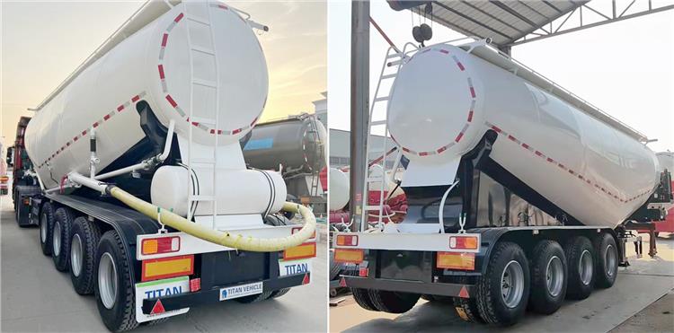 4 Axle 40m3 Powder Bulk Cement Tanker Transport Trailer for Sale