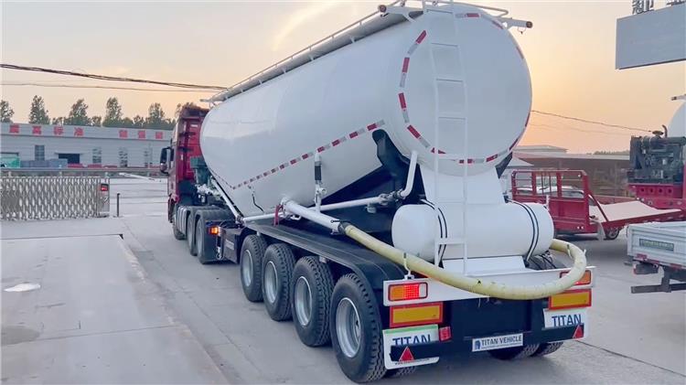 4 Axle 40m3 Powder Bulk Cement Tanker Transport Trailer for Sale