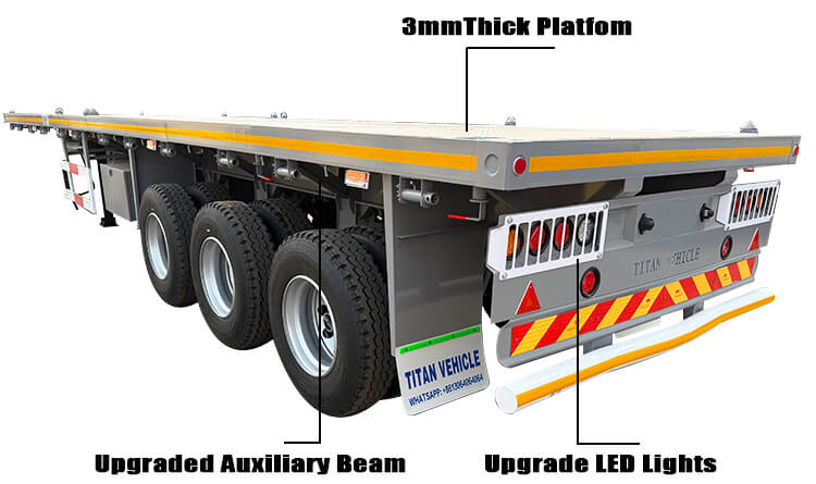 New Model 3 Axle 40 Ft Flatbed Trailer for Sale in Jamaica