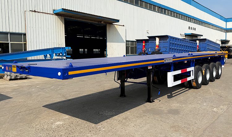 80 ton 4 Axle Flatbed Trailer for Sale in Tanzania