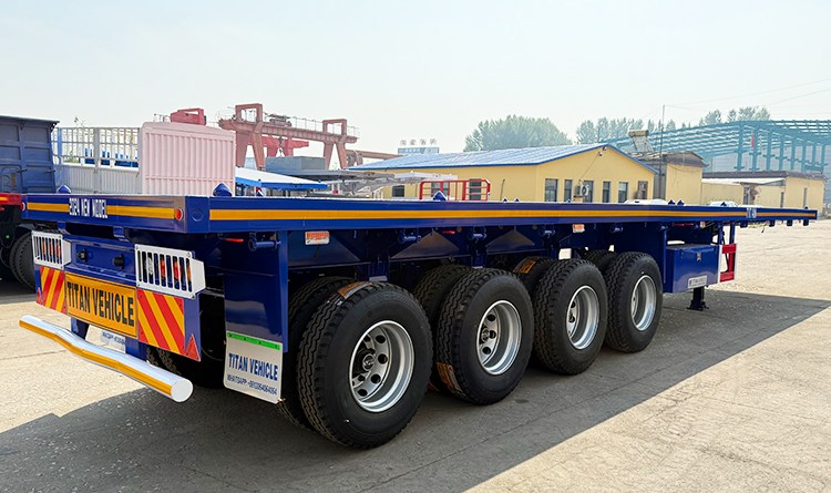 80 ton 4 Axle Flatbed Trailer for Sale in Tanzania