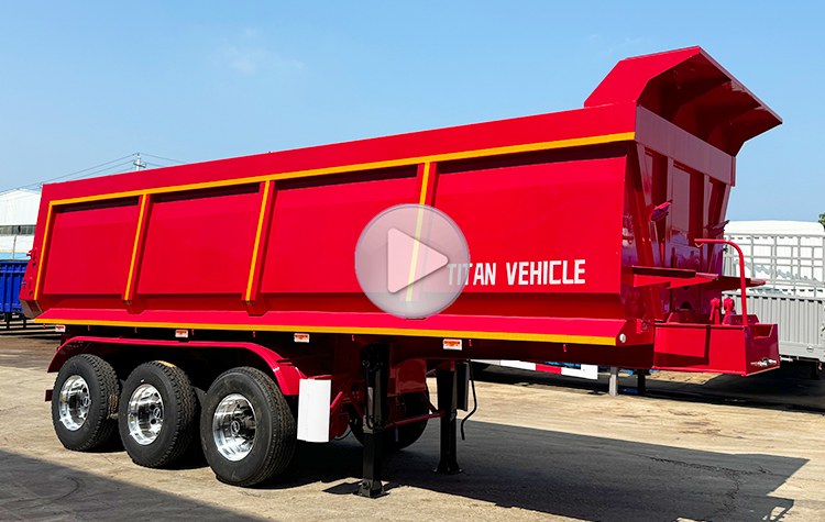 3 Axle End Dump Semi Trailer for Sale in Nigeria