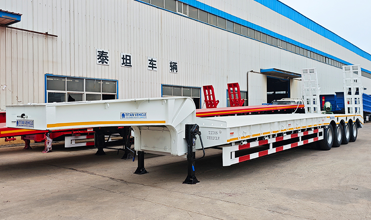 4 Axle 100 ton Lowbed Trailer for Sale in Ghana