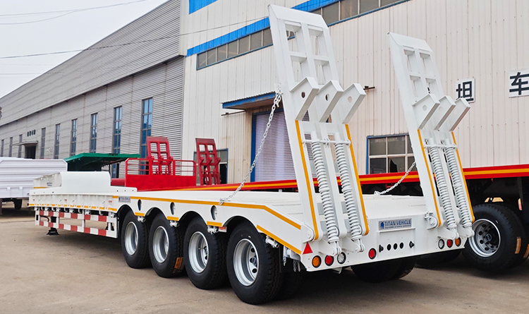 4 Axle 100 ton Lowbed Trailer for Sale in Ghana