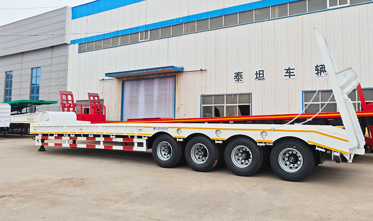 4 Axle 100 ton Lowbed Trailer for Sale in Ghana