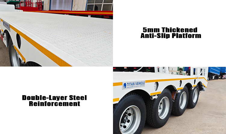 4 Axle 100 ton Lowbed Trailer for Sale in Ghana