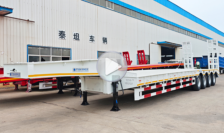 4 Axle 100 ton Lowbed Trailer for Sale in Ghana