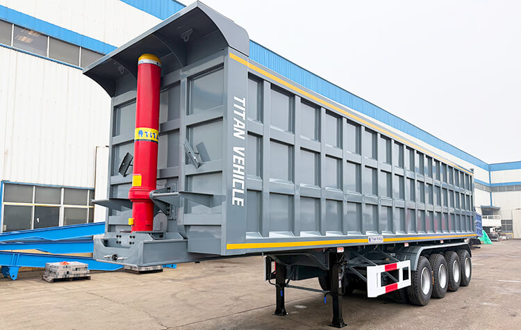 4 Axle End Dump Trailer for Sale in Senegal