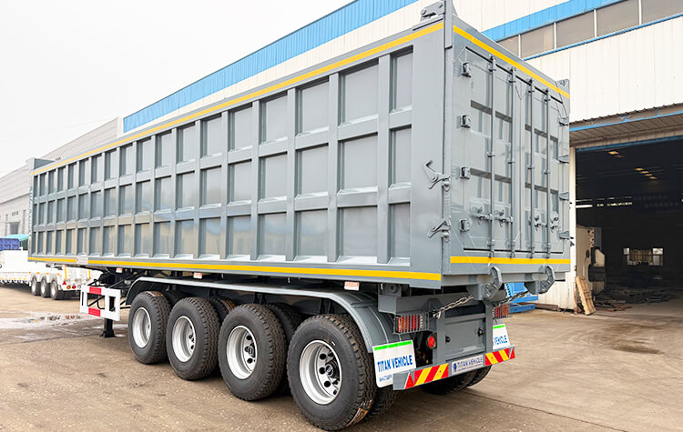 4 Axle End Dump Trailer for Sale in Senegal