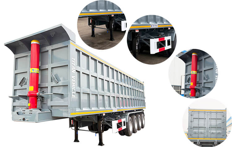 4 Axle End Dump Trailer for Sale in Senegal