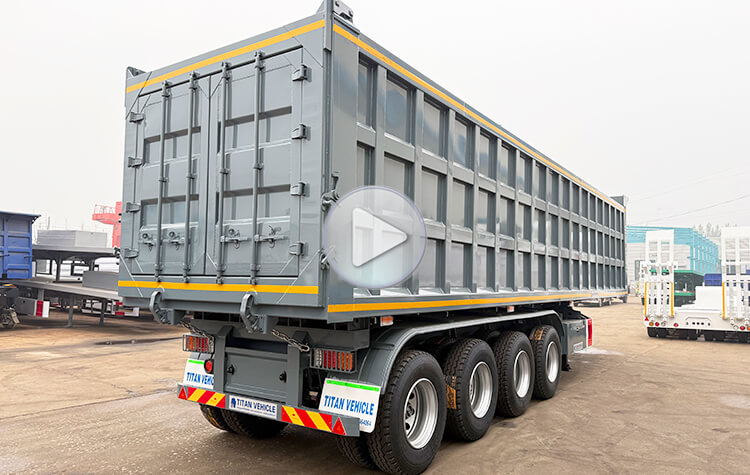4 Axle End Dump Trailer for Sale in Senegal