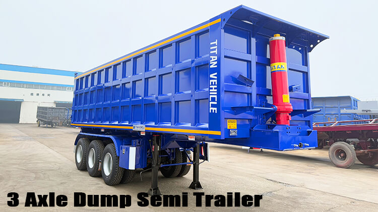 3 Axle 35 Cbm Hydraulic Tipper Semi Trailer for Sale in Sierra Leone
