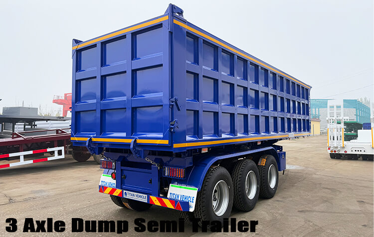 3 Axle 35 Cbm Hydraulic Tipper Semi Trailer for Sale in Sierra Leone