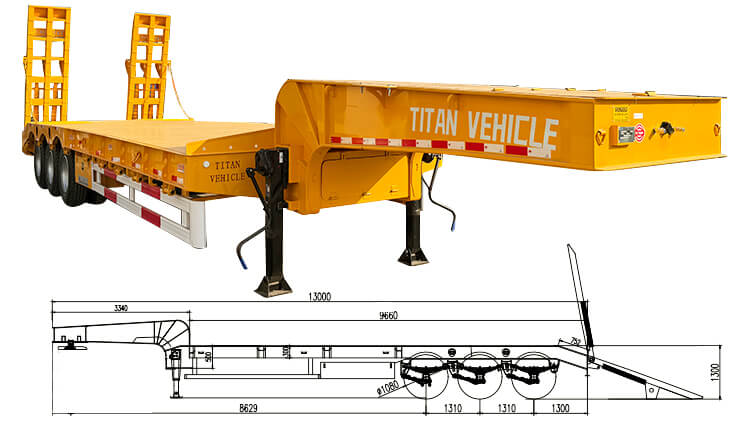 3 Axle 60 Ton Semi Lowbed Trailer for Sale in Jamaica