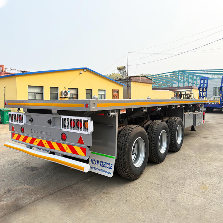 New Model 3 Axle 40 Ft Flatbed Trailer