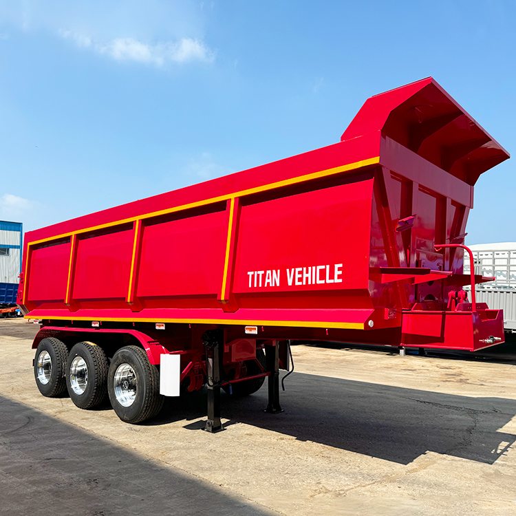 3 Axle End Dump Semi Trailer